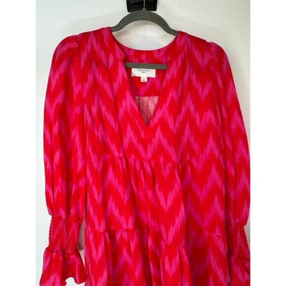Pomander place hot pink ikat kenzo dress S - Picture 3 of 5
